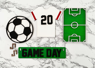 Soccer Decor, Soccer Shelf Sitter, Rustic Decor, Interchangeable Decor, Game Day Decor, Shelf Sitter, Summer Shelf Sitter, Soccer